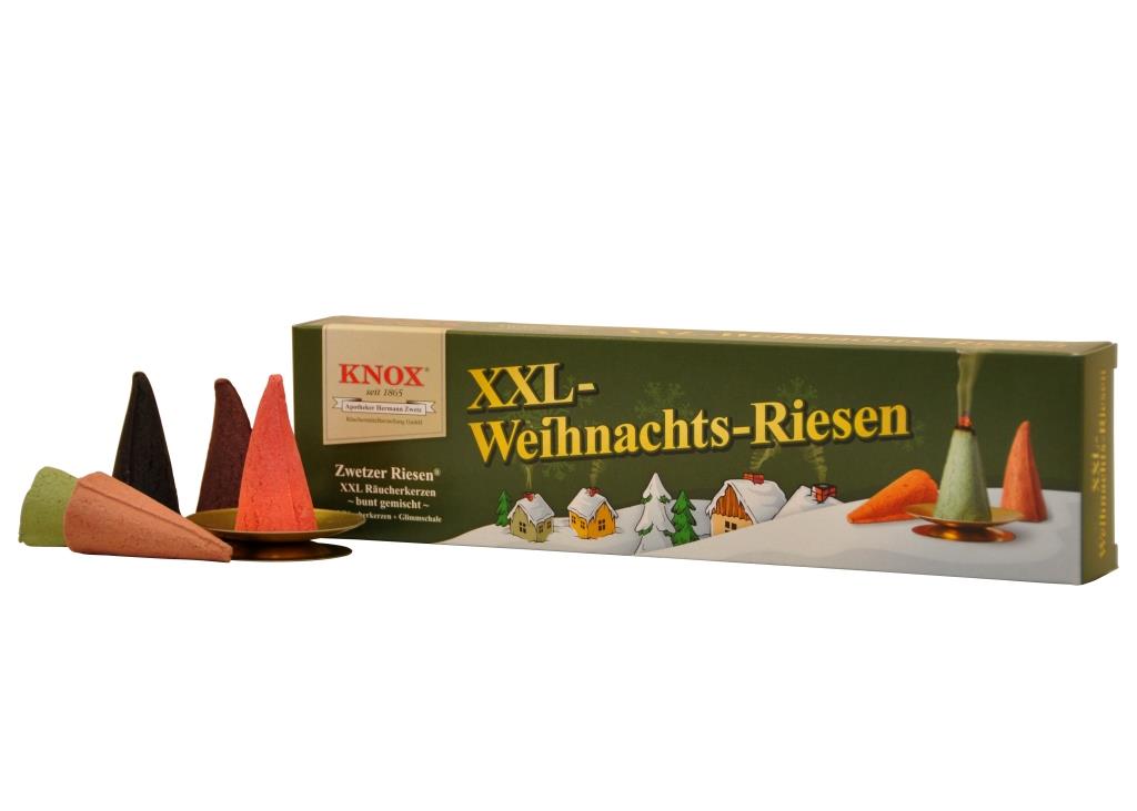 KNOX XXL Weihnachtsriesen 5 Kegel + 1 Glimmteller
