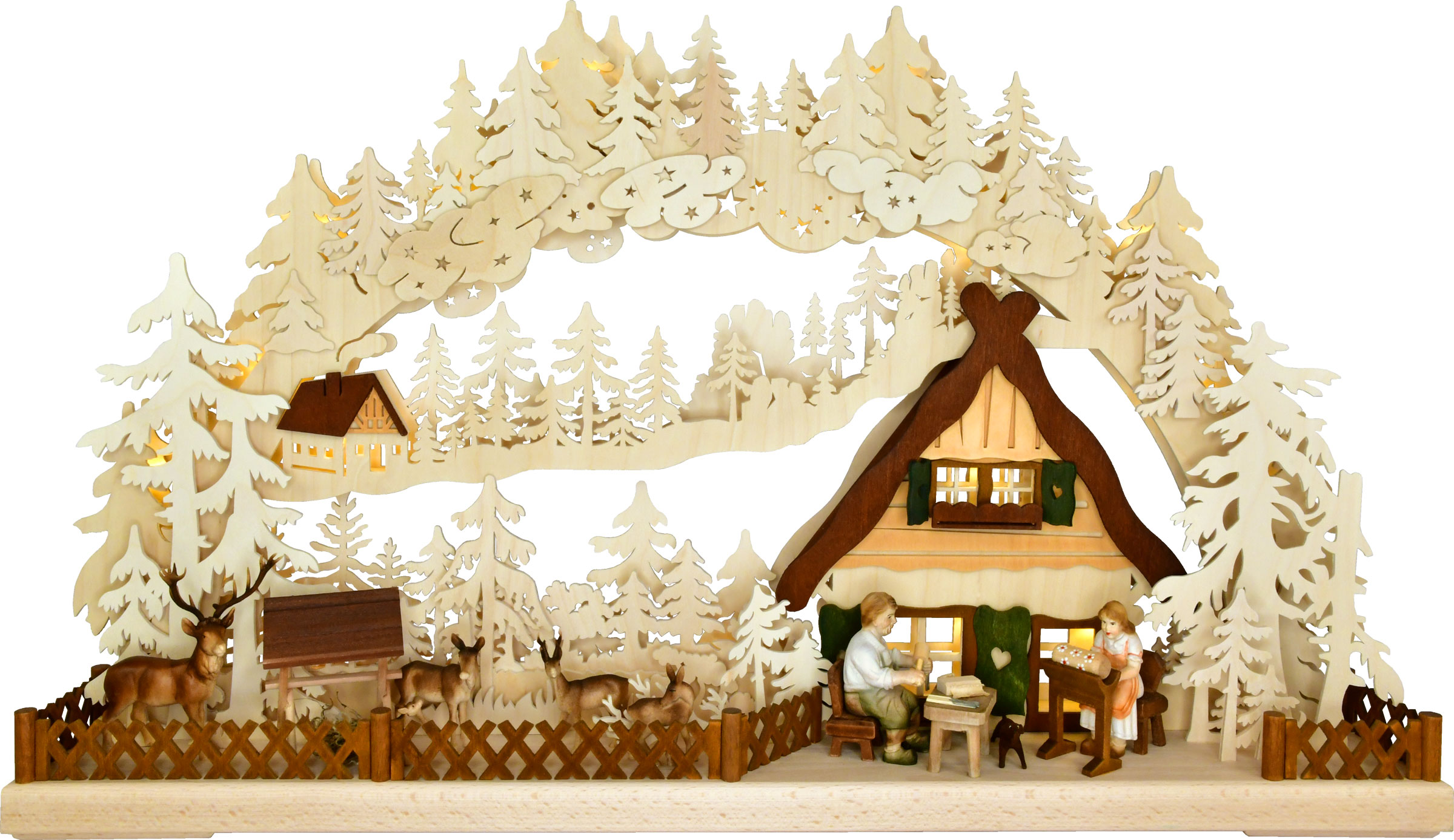 3D-Schwibbogen groß, Handwerker am Wildgehege