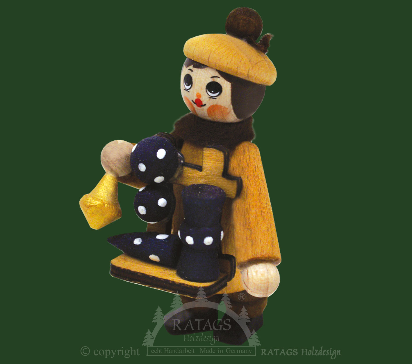 Figur, Bürgelhändler, natur Figur, Bürgelhändler, natur