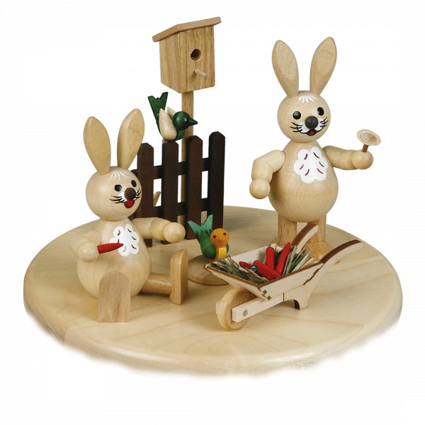 Teller für Tischleuchter Osterhase o 15cm, H 12 cm