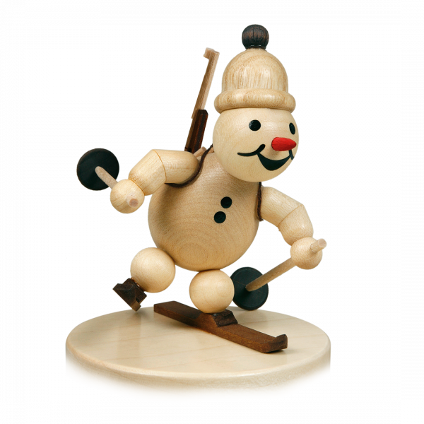 Schneemann Junior Biathlon laufend Sockel 8 cm