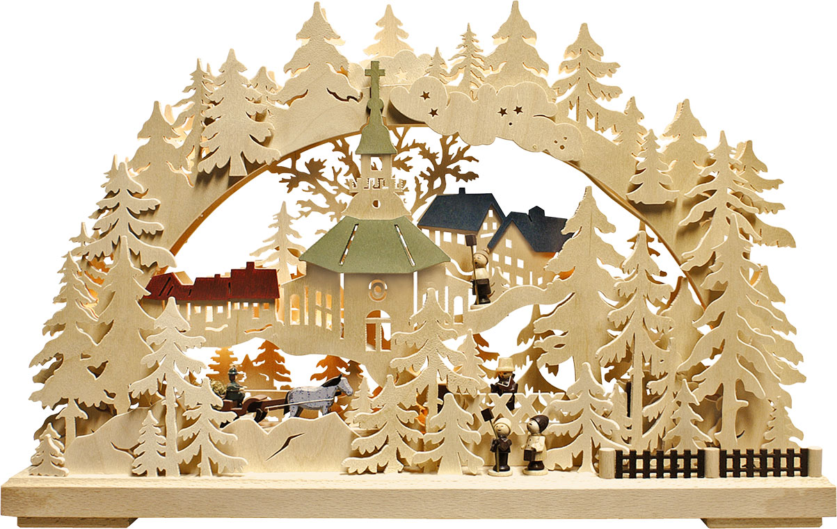 3D-Schwibbogen kl., Erzgebirgsweihnacht