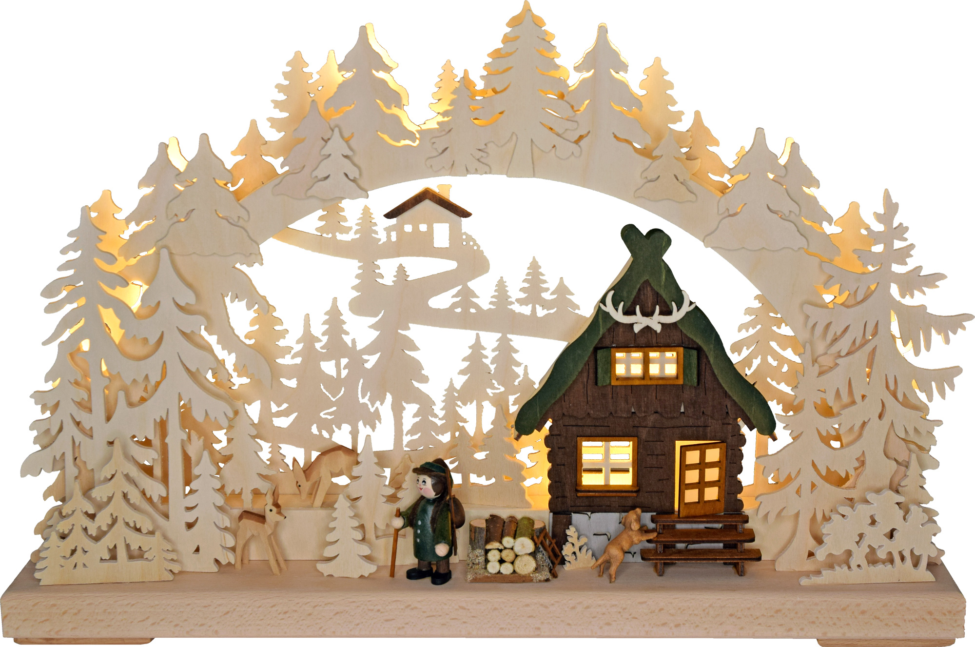 3D Schwibbogen klein, Waldhaus 3D Schwibbogen klein, Waldhaus