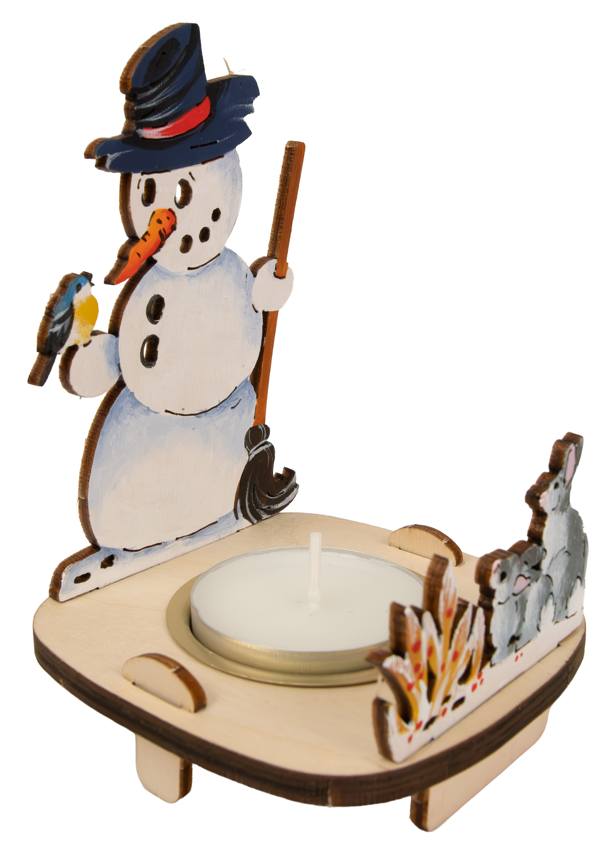Schattenspiel zum Basteln, Schneemann