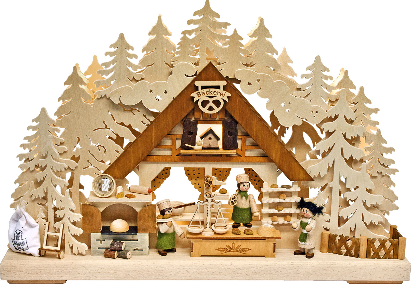 3D-Schwibbogen klein, Bäckerei 3D-Schwibbogen klein, Bäckerei