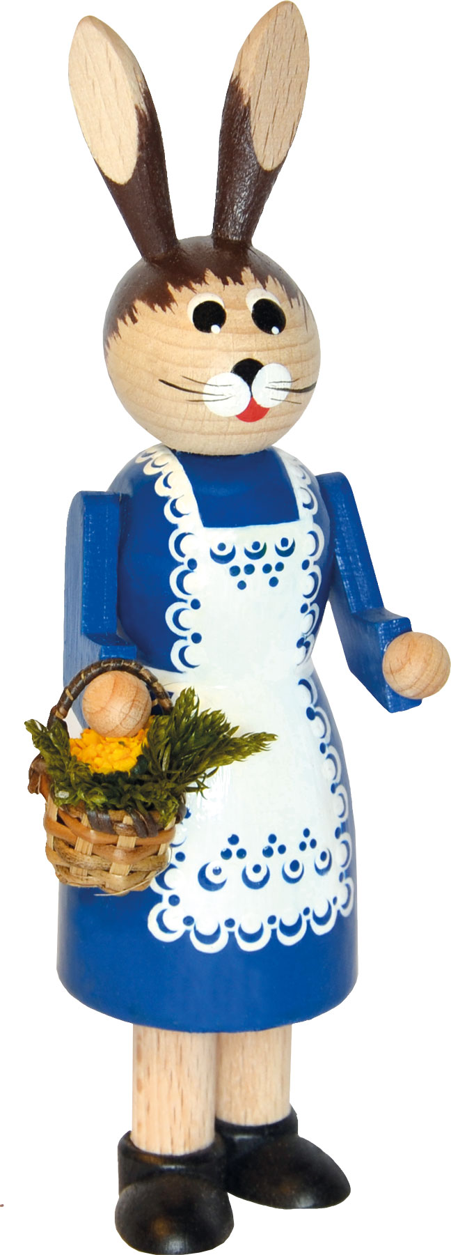 Osterhasenmädchen mit Korb, dunkelblau Osterhasenmädchen mit Korb, dunkelblau