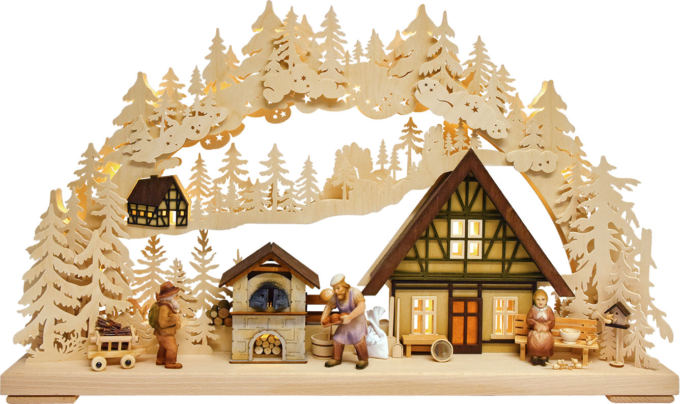 3D-Schwibbogen groß, Bäckerei 3D-Schwibbogen groß, Bäckerei