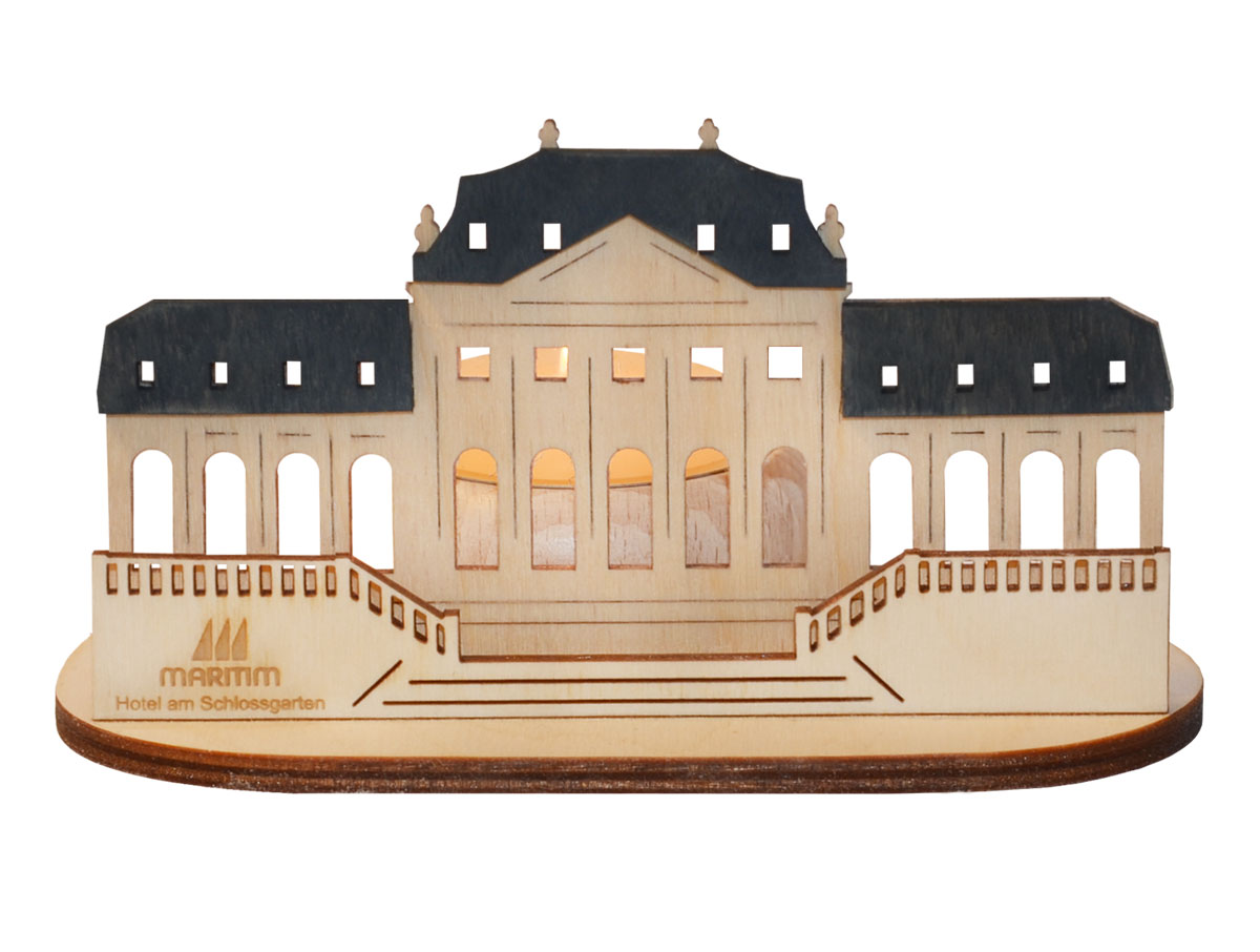 Schattenspiel, Maritim Hotel am Schlossgarten Fulda, mit Teelicht