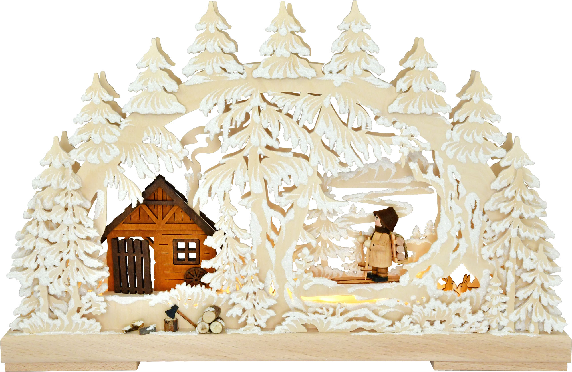 3D-Schwibbogen kl., Waldloipe, Raureif, Voll-USB 3D-Schwibbogen kl., Waldloipe, Raureif, Voll-USB