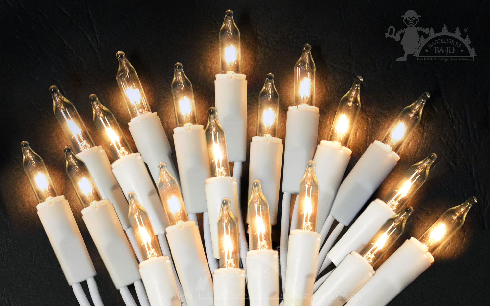 20er Mini-Lichterkette, Lampen klar, Pisellolämpchen 20er Mini-Lichterkette, Lampen klar, Pisellolämpchen