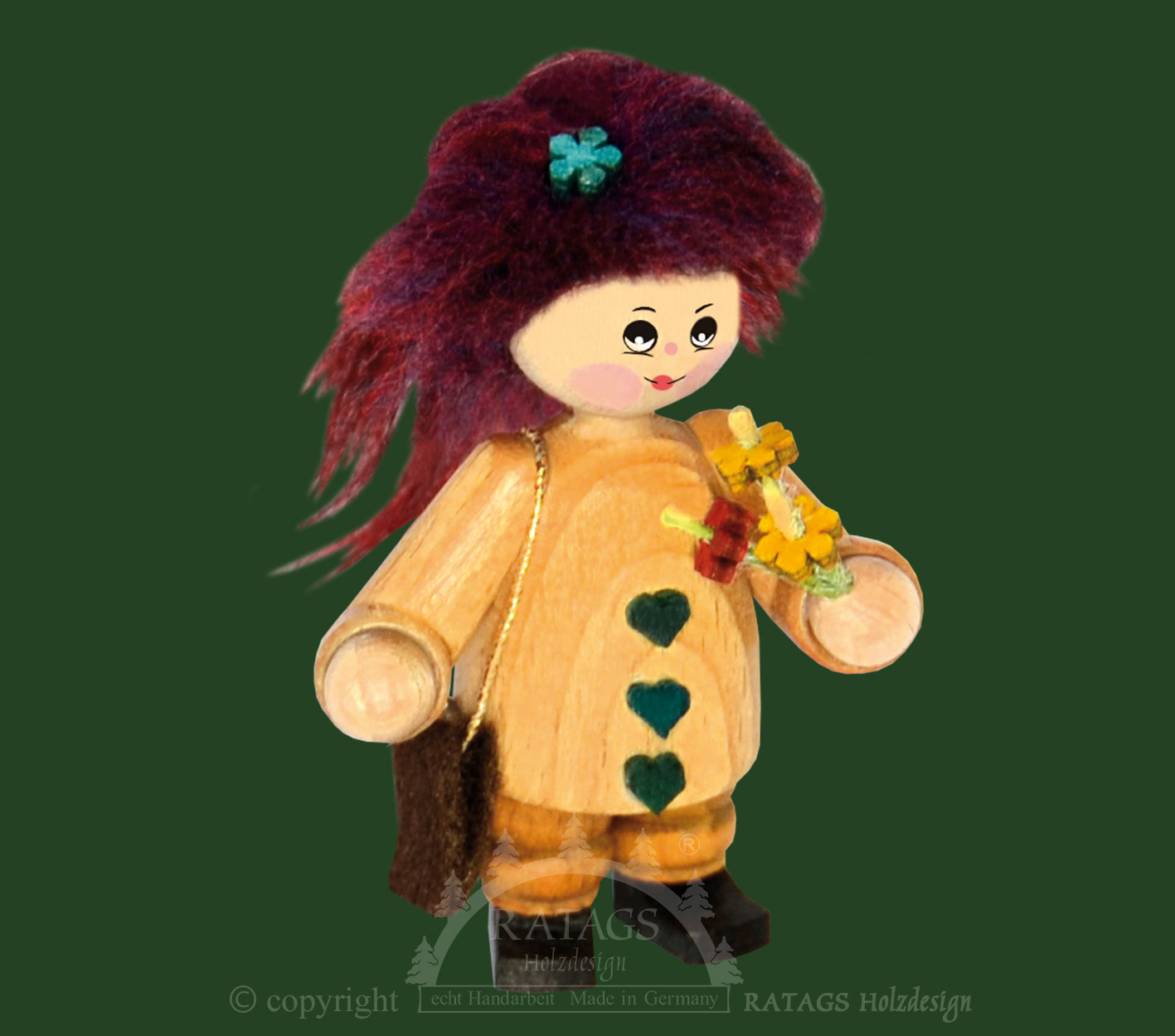 Sammler-Püppchen, Figur, Mädchen mit Umhängetasche