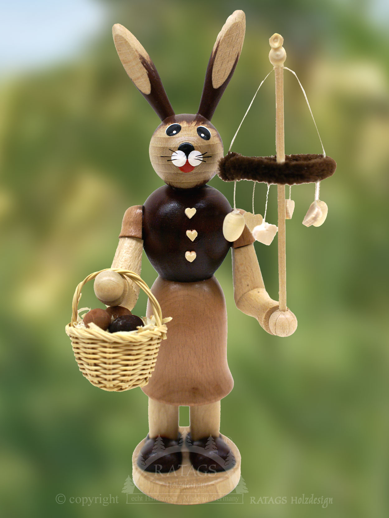 Hasenfrau, natur, mit Osterstock Hasenfrau, natur, mit Osterstock
