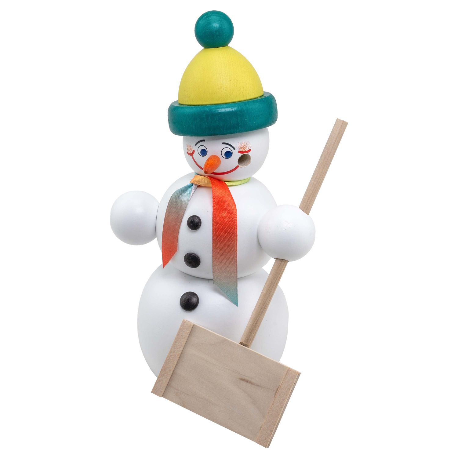 Schneemann als Schneeschipper 16cm
