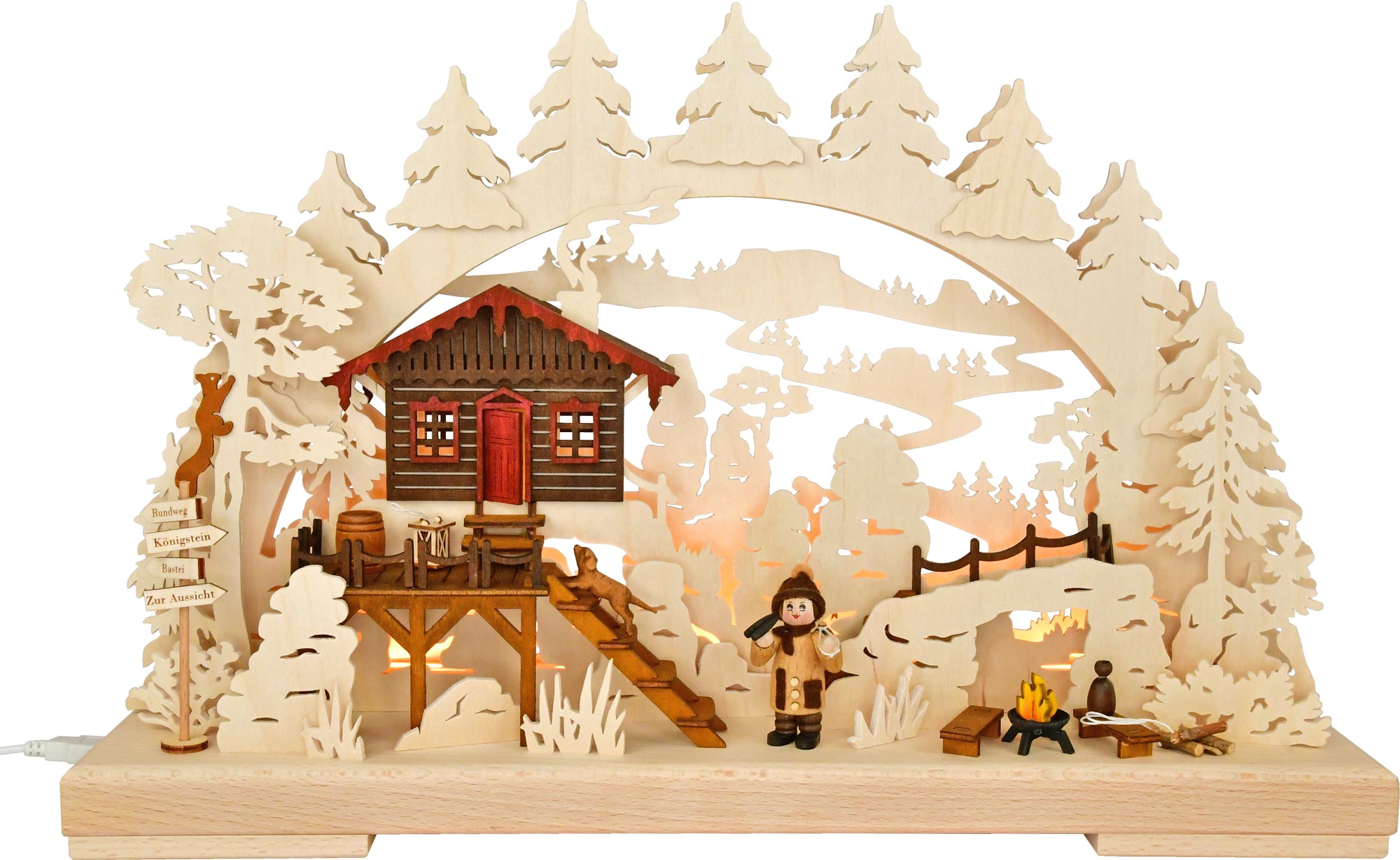 LED-Schwibbogen kl., Sächsische Schweiz LED-Schwibbogen kl., Sächsische Schweiz