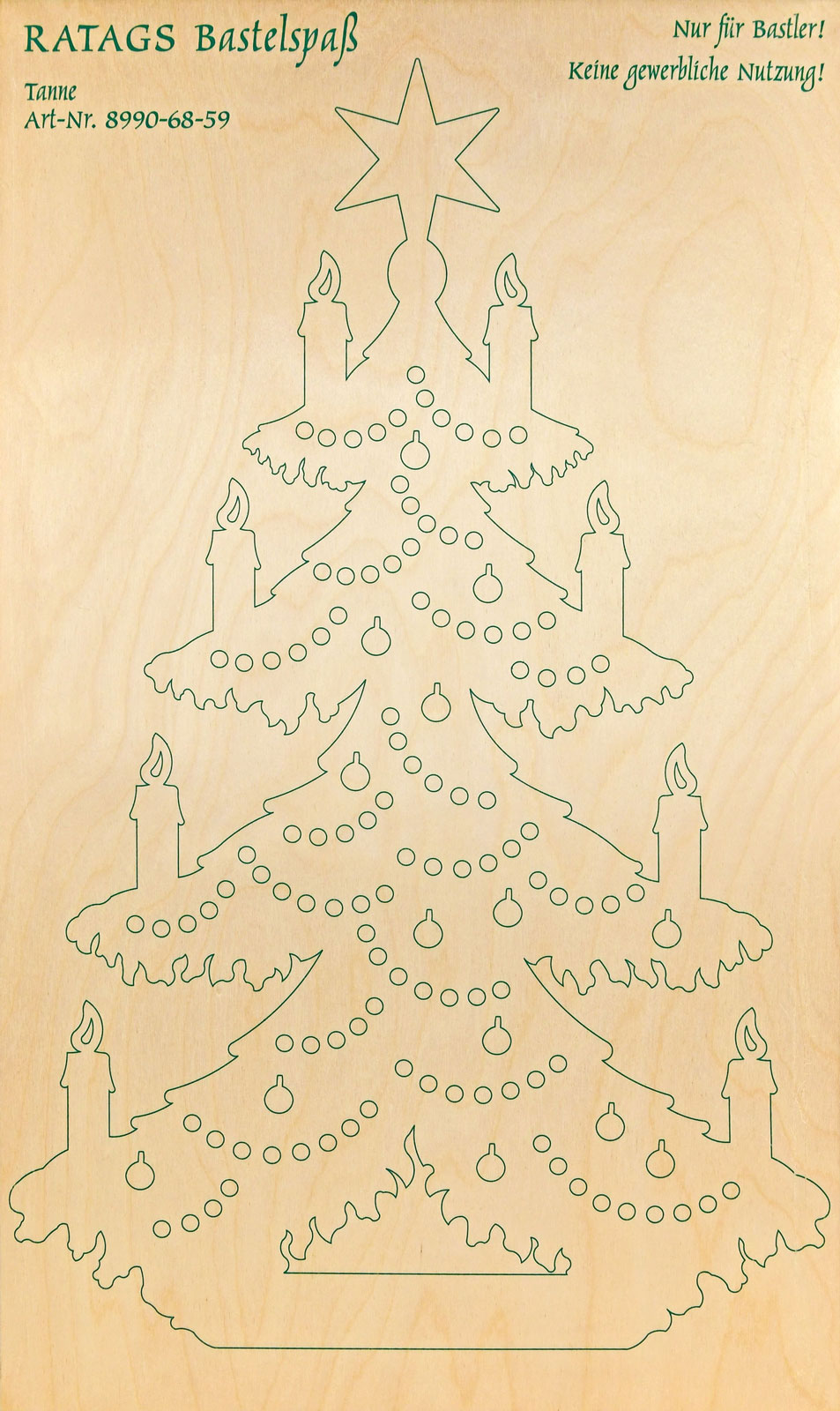 2 Motivsperrholzplatten, Selbstaussägen Tanne groß, Weihnachtskette 2 Motivsperrholzplatten, Selbstaussägen Tanne groß, Weihnachtskette