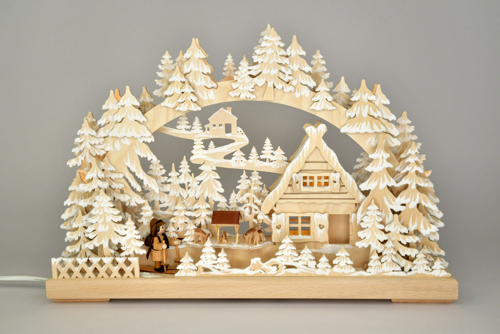 3D-Schwibbogen kl., Langlauf, Raureif 3D-Schwibbogen kl., Langlauf, Raureif