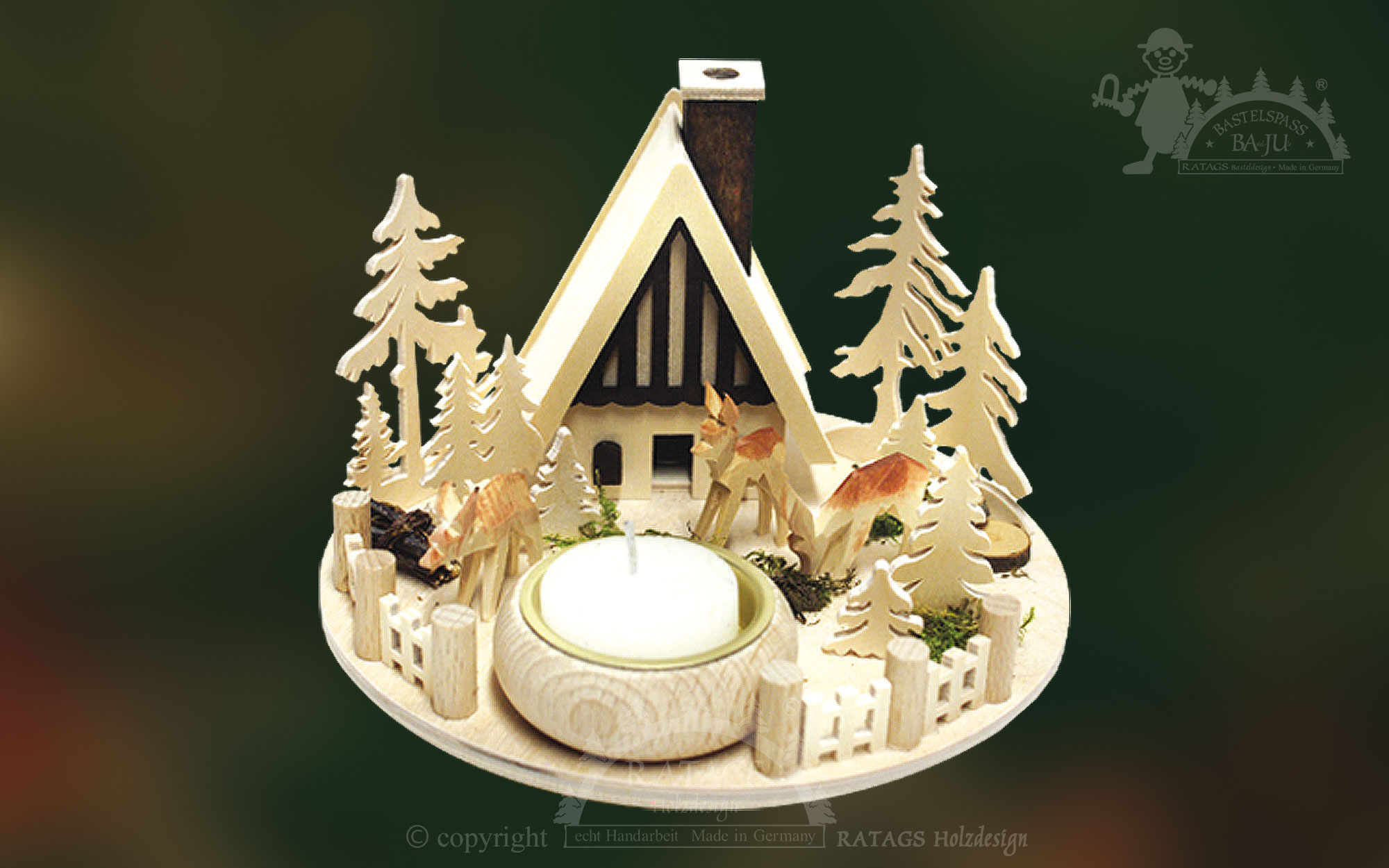 Lichterteller zum Basteln, Räucherhaus Lichterteller zum Basteln, Räucherhaus