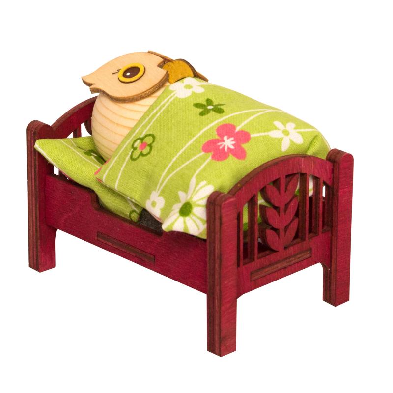 MINI Eule im Bett 7 cm