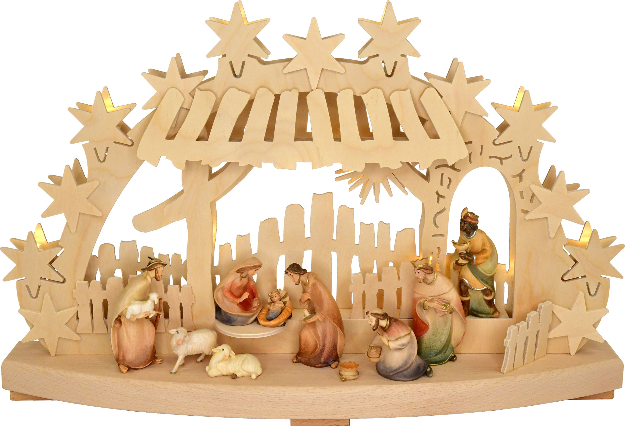 Schwibbogen kl., Christuskind, Tiroler Figuren color, 7cm Schwibbogen kl., Christuskind, Tiroler Figuren color, 7cm