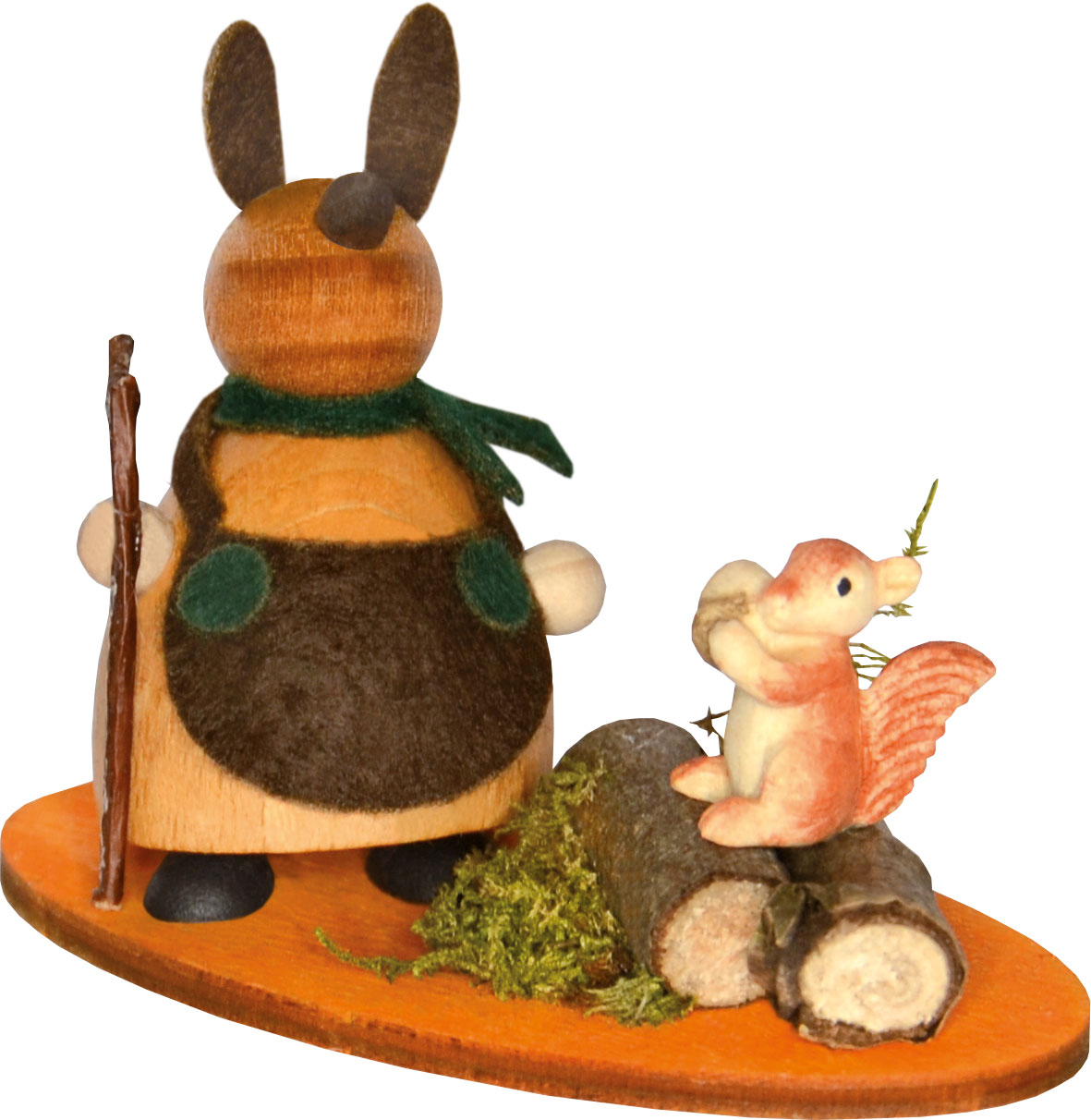 Häschen mit Eichhörnchen, Holz