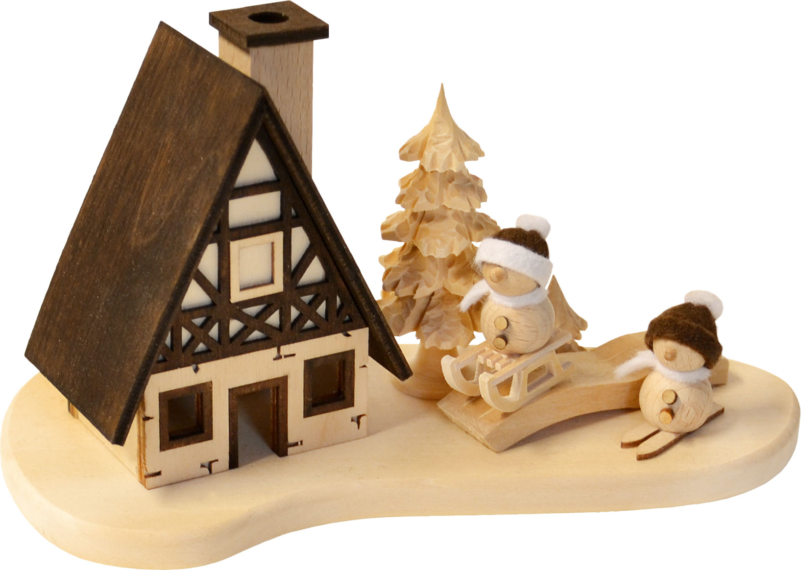 Tischschmuck, Räucherhaus, Schneebällche Tischschmuck, Räucherhaus, Schneebällche