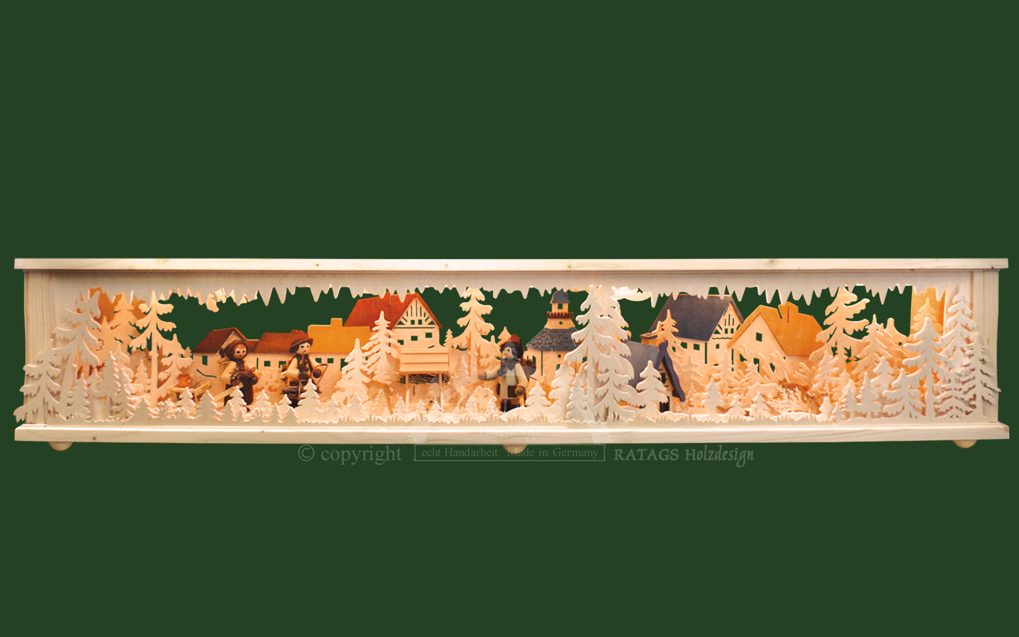 Raumleuchte, gr., für Schwibbogen, 125 cm, 3 gedrechselteFig. Raumleuchte, gr., für Schwibbogen, 125 cm, 3 gedrechselteFig.
