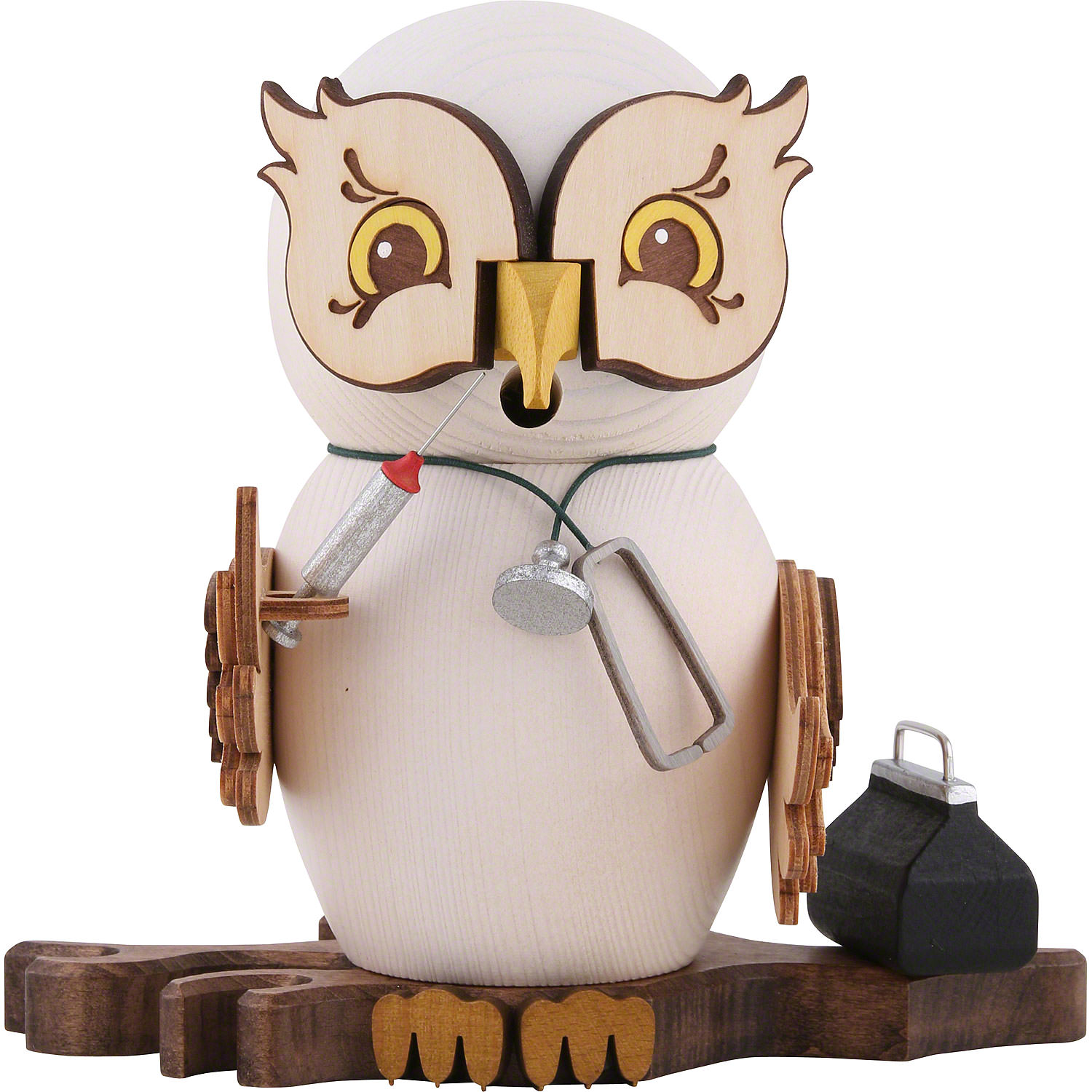 Rauchfigur Eule Arzt NEU 2017 ca. 15 cm