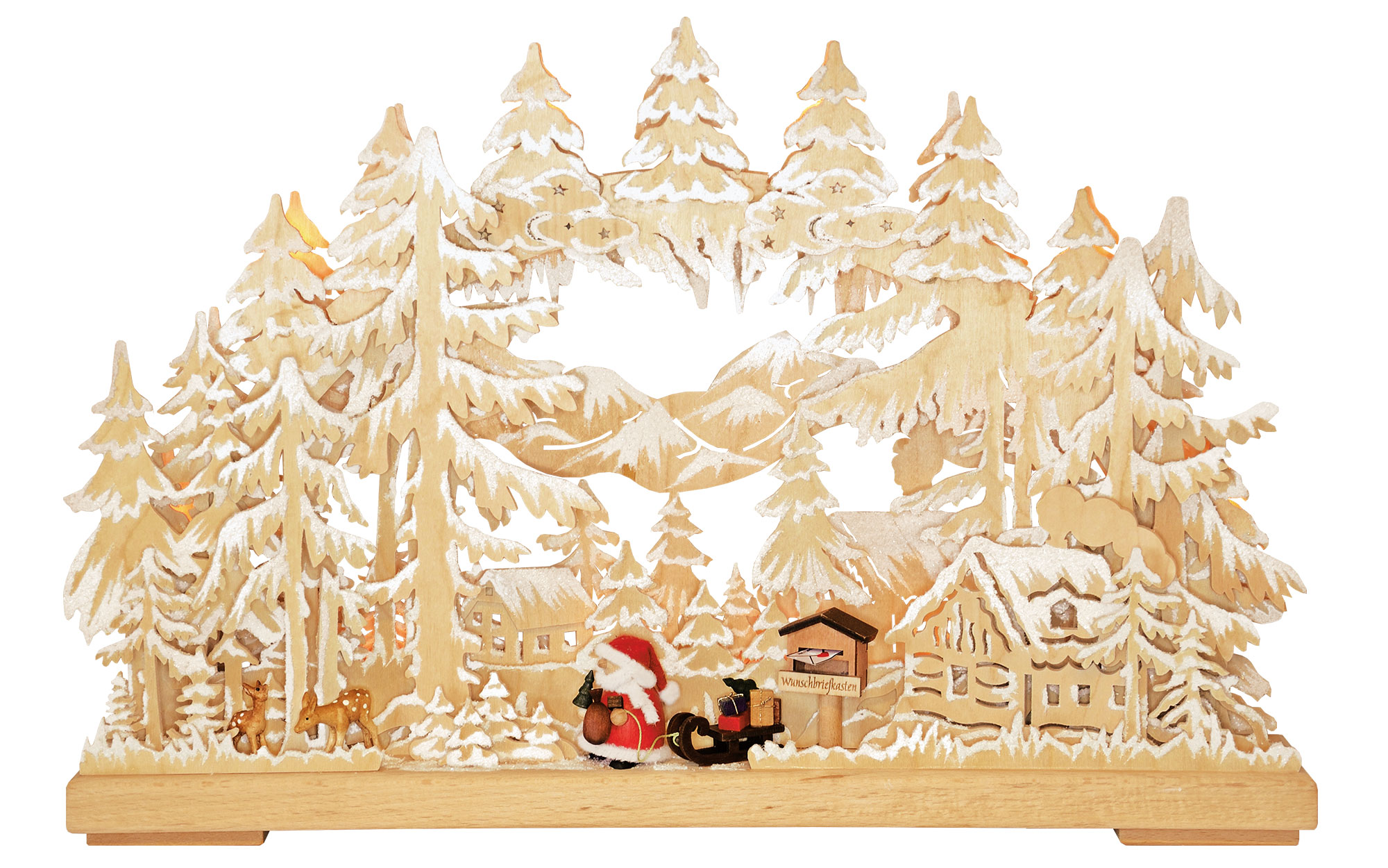 3D-Schwibbogen kl., Weihnachtspost, Raureif 3D-Schwibbogen kl., Weihnachtspost, Raureif