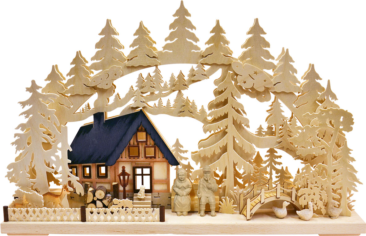 3D-Schwibbogen mittelgroß, Am Waldbach