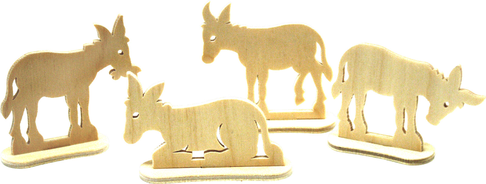 Steckfiguren zum Basteln, Eselset, groß Steckfiguren zum Basteln, Eselset, groß