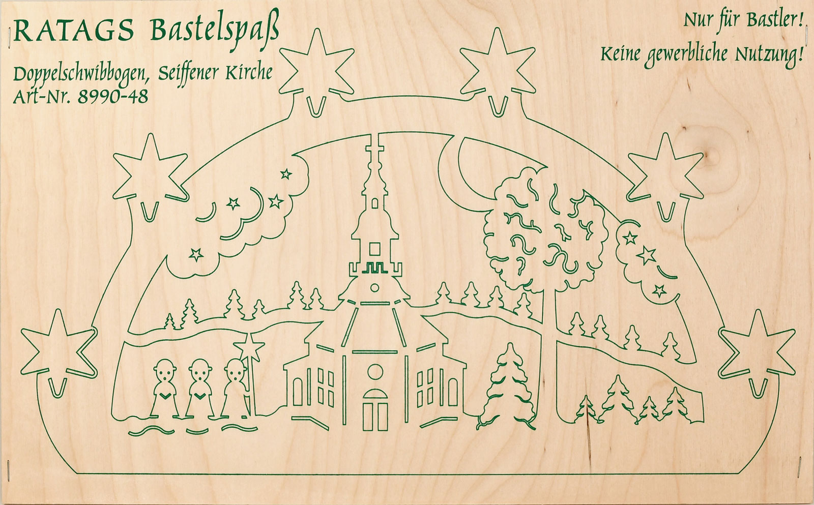 2 Motivsperrholzplatten, Selbstaussägen Schwibbogen, klein, Seiffner Kirche 2 Motivsperrholzplatten, Selbstaussägen Schwibbogen, klein, Seiffner Kirche