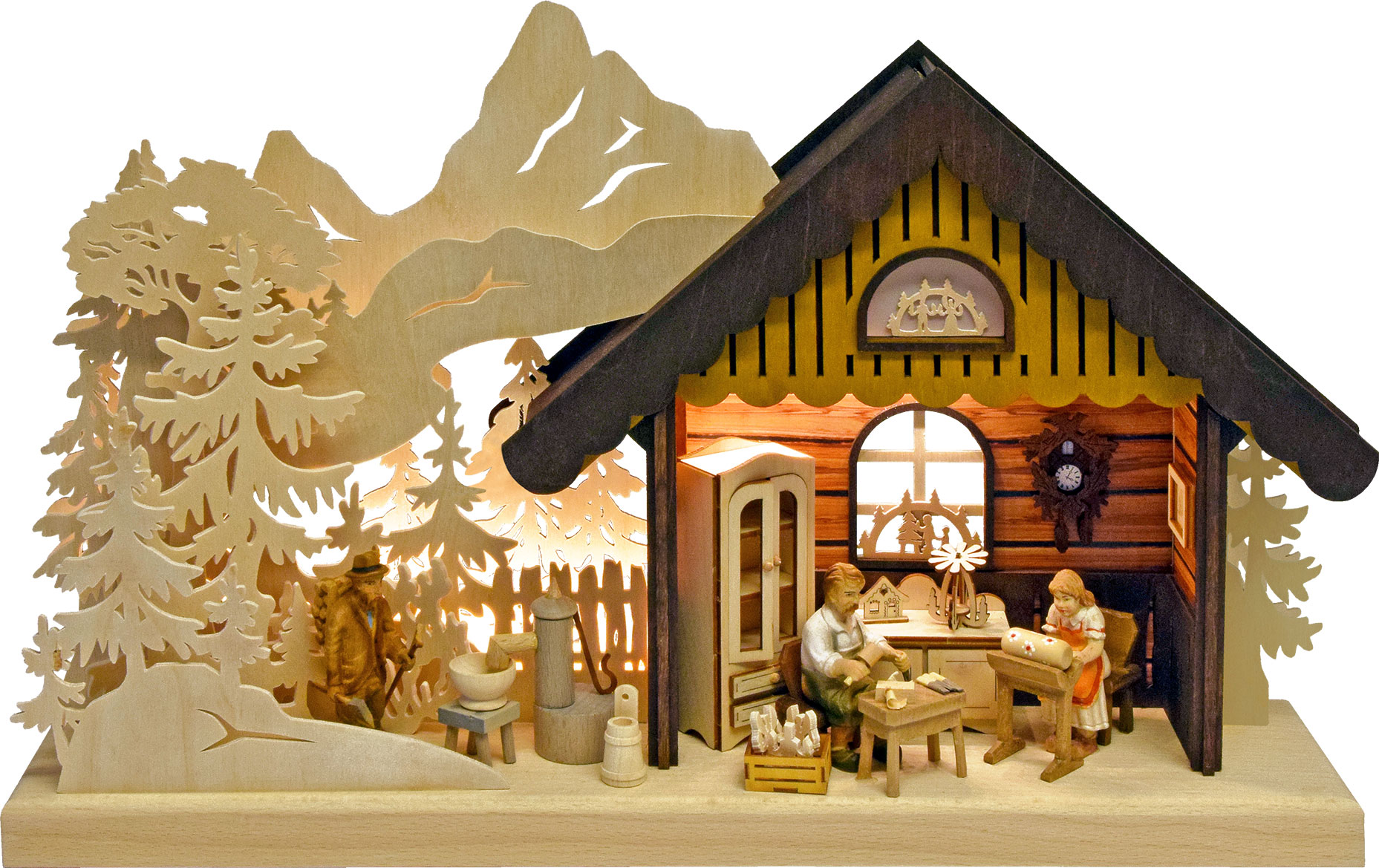 3D-LED-Schwibbogen klein, Handwerkerstube 3D-LED-Schwibbogen klein, Handwerkerstube