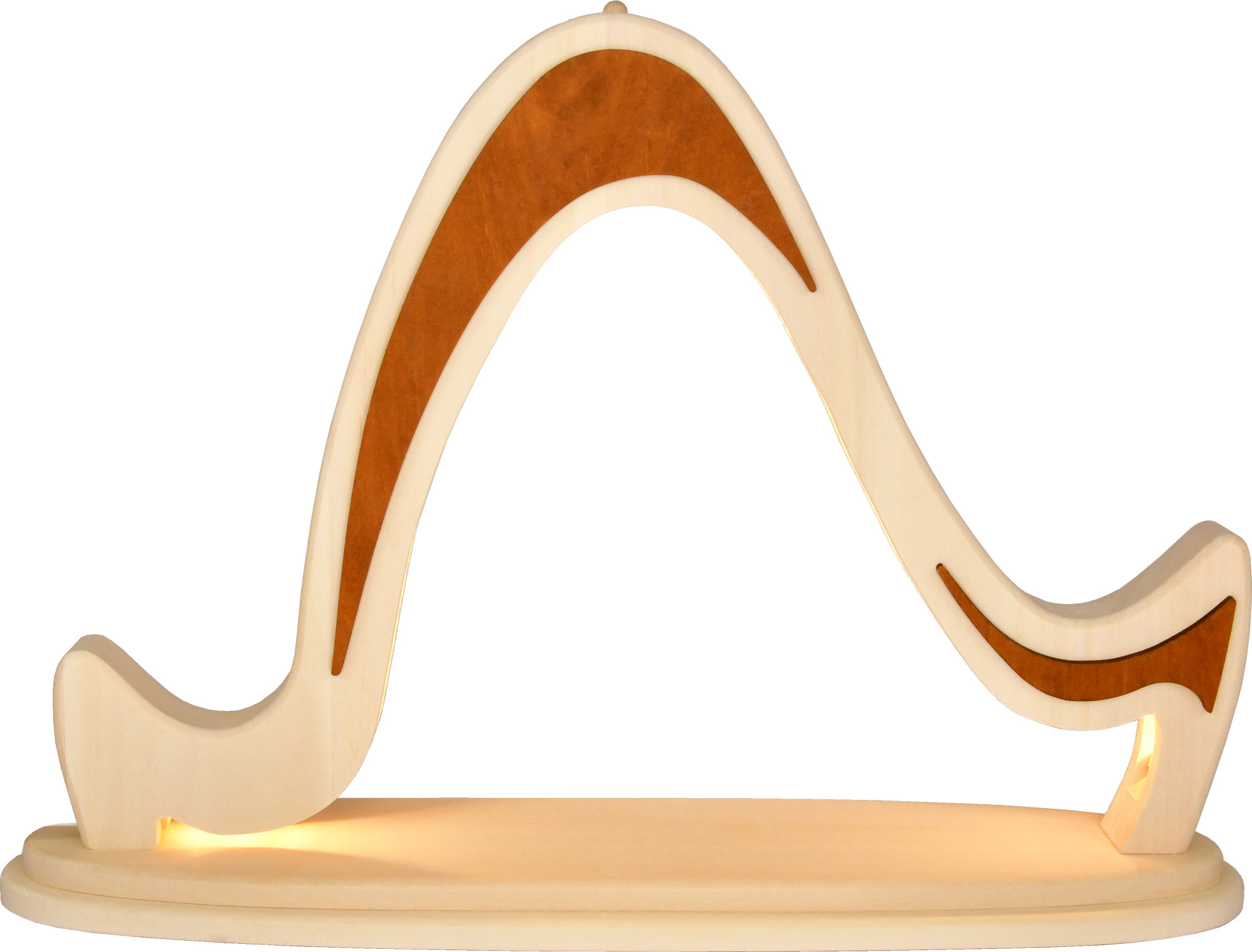 Massivholzbogen unbestückt mit LED-Beleuchtung, Gr. 45 x 30 cm Massivholzbogen unbestückt mit LED-Beleuchtung, Gr. 45 x 30 cm