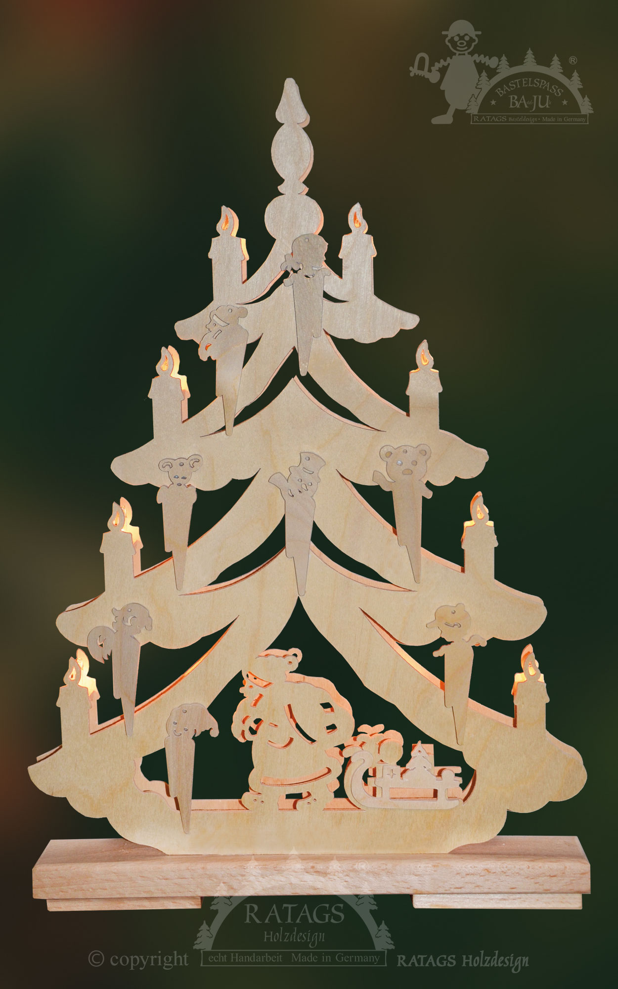 Tanne zum Basteln, klein Weihnachtsmann Tanne zum Basteln, klein Weihnachtsmann