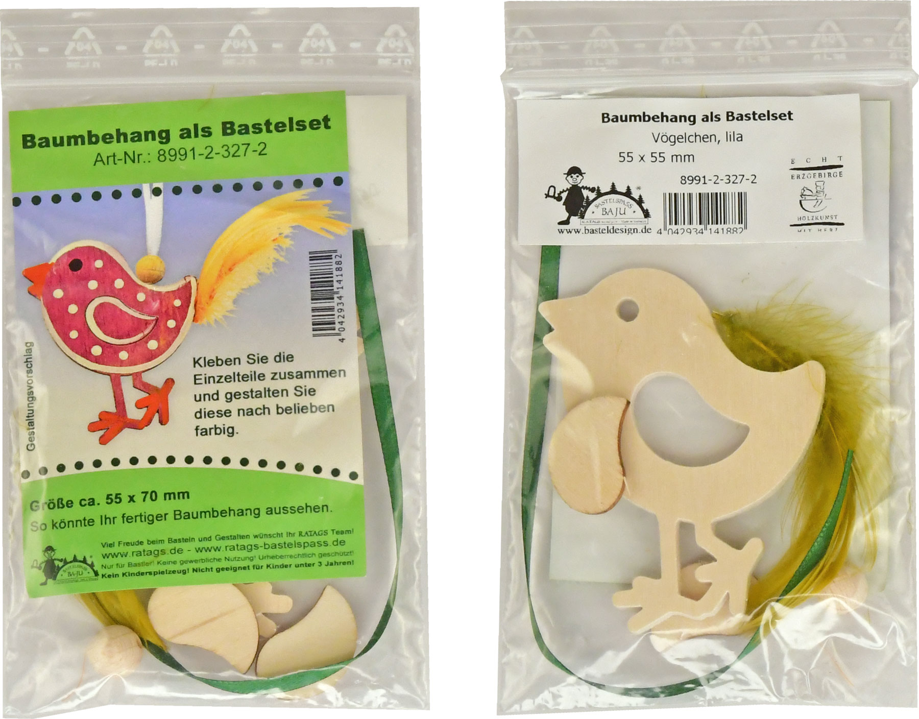 Baumbehang als Bastelset Vögelchen, lila Baumbehang als Bastelset Vögelchen, lila