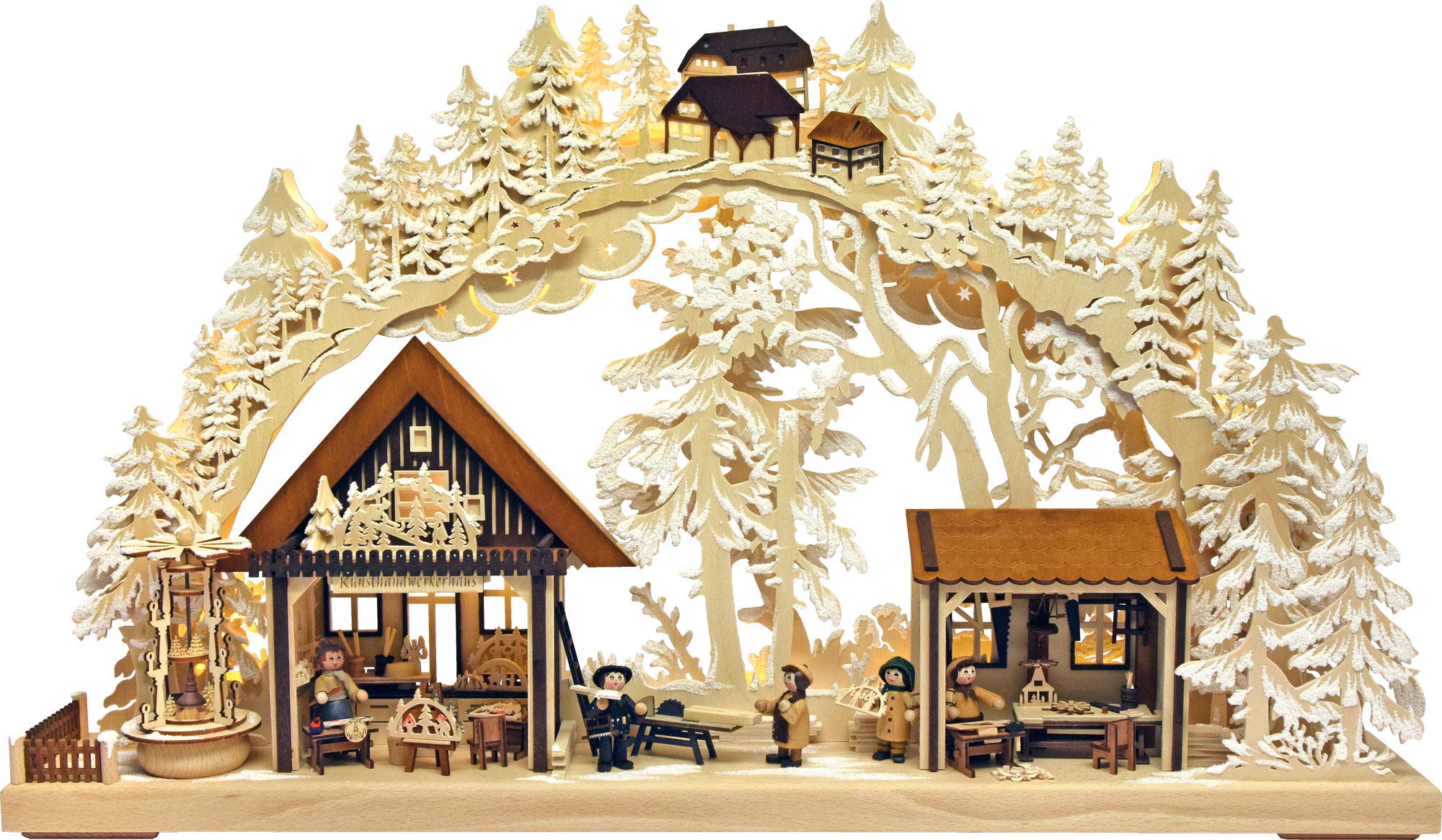 3D-Schwibbogen gr., Kunsthandwerkerhaus, 3D-Schwibbogen gr., Kunsthandwerkerhaus,