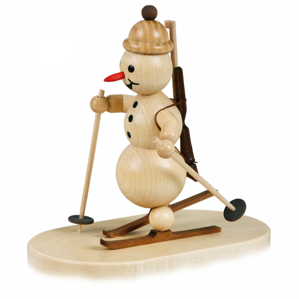 Schneemann "Biathlon" stehend Sockel 12 cm