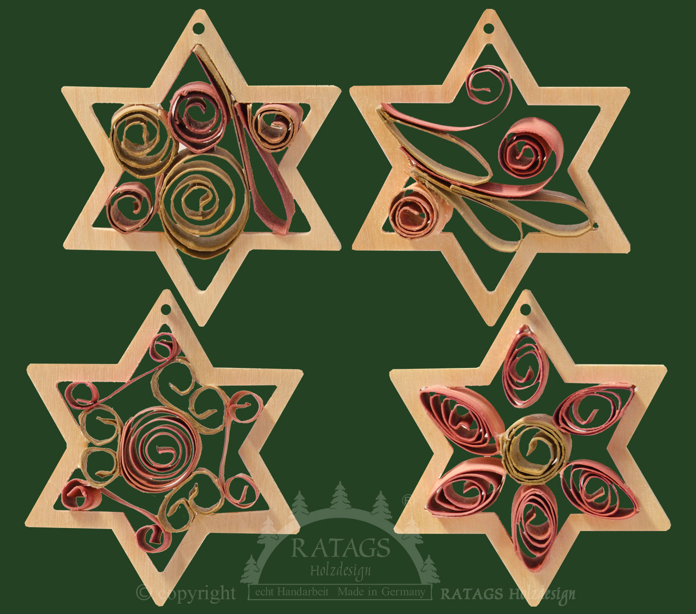 Baumbehang zum Basteln, Holzblumen 4er Set, Höhe ca. 6 cm Baumbehang zum Basteln, Holzblumen 4er Set, Höhe ca. 6 cm