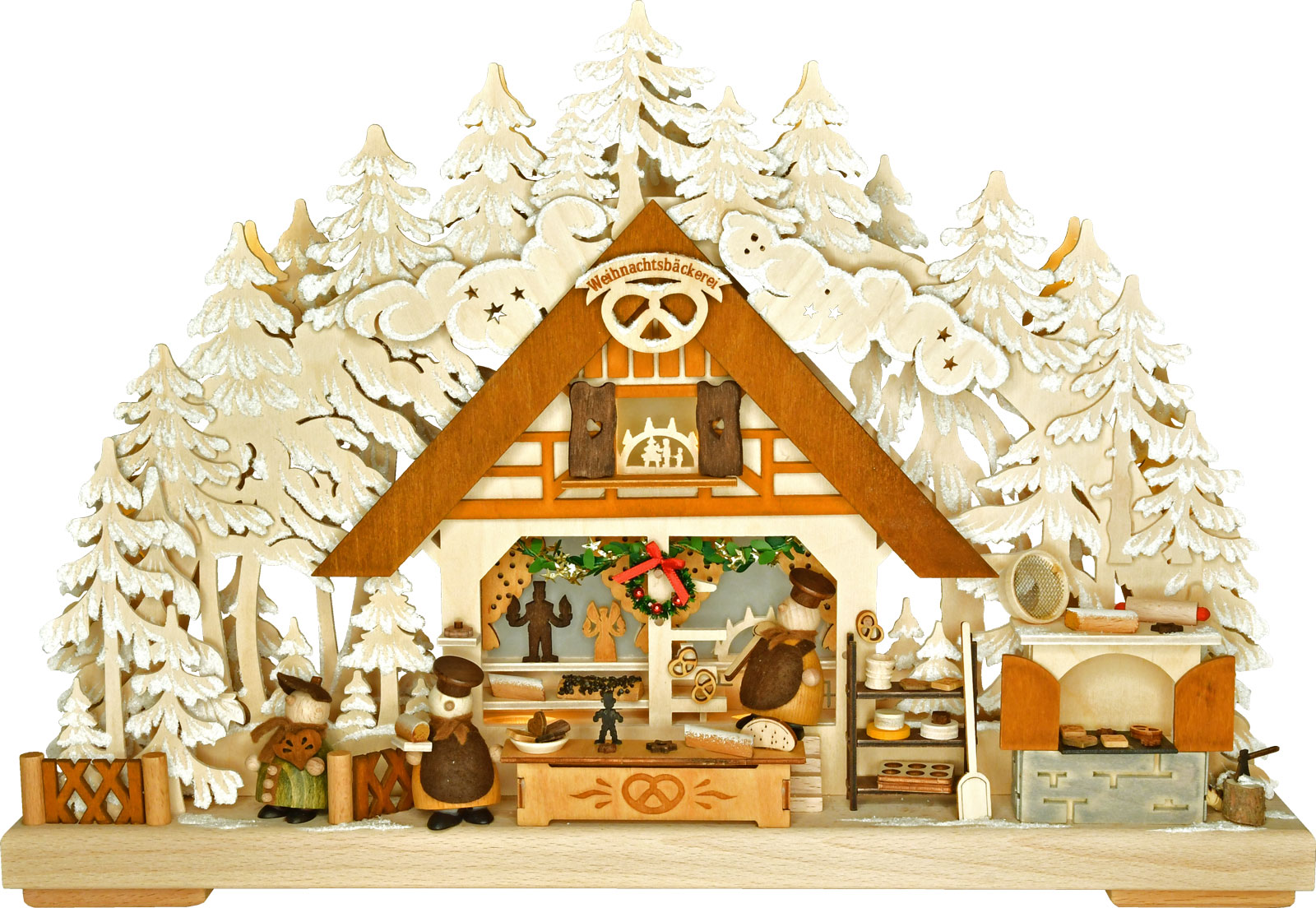 3D-Schwibbogen kl., Bäckerei, Raureif 3D-Schwibbogen kl., Bäckerei, Raureif