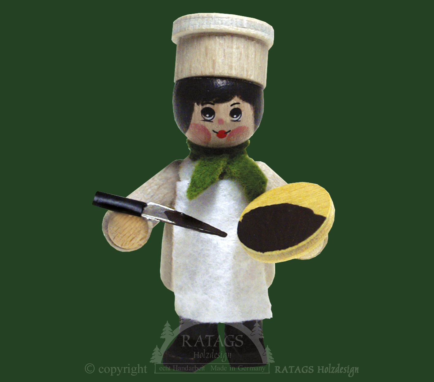 Figur, Tortenbäcker mit Messer Figur, Tortenbäcker mit Messer