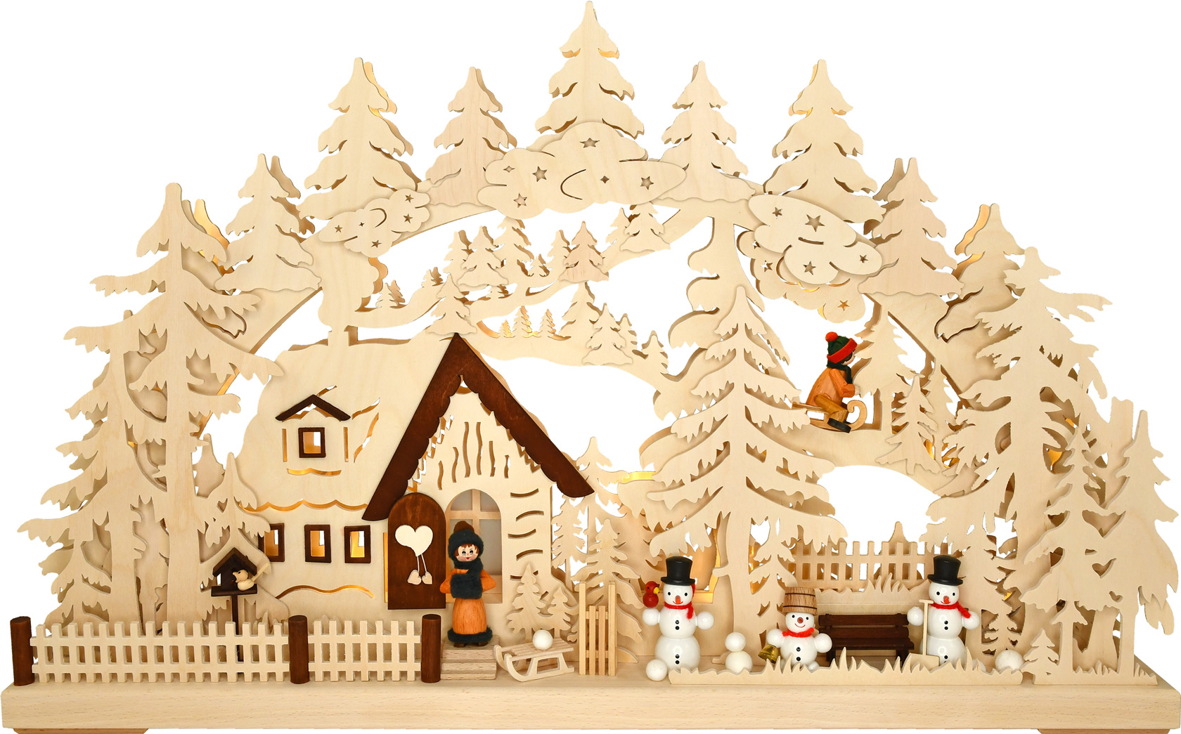 3D-Schwibbogen mittelgroß, Winterlandschaft 3D-Schwibbogen mittelgroß, Winterlandschaft