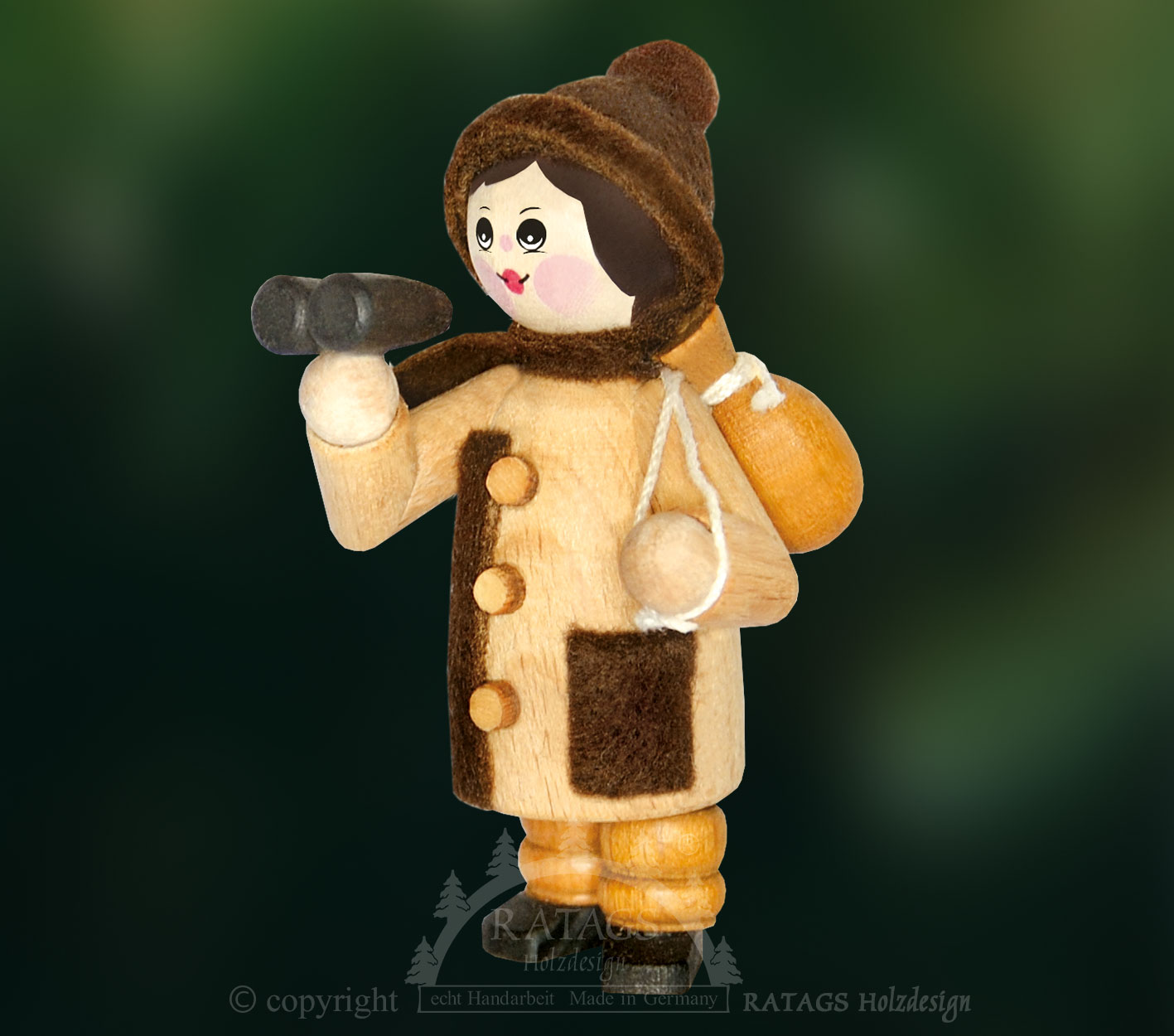 Figur, Wanderer mit Fernglas, natur Figur, Wanderer mit Fernglas, natur