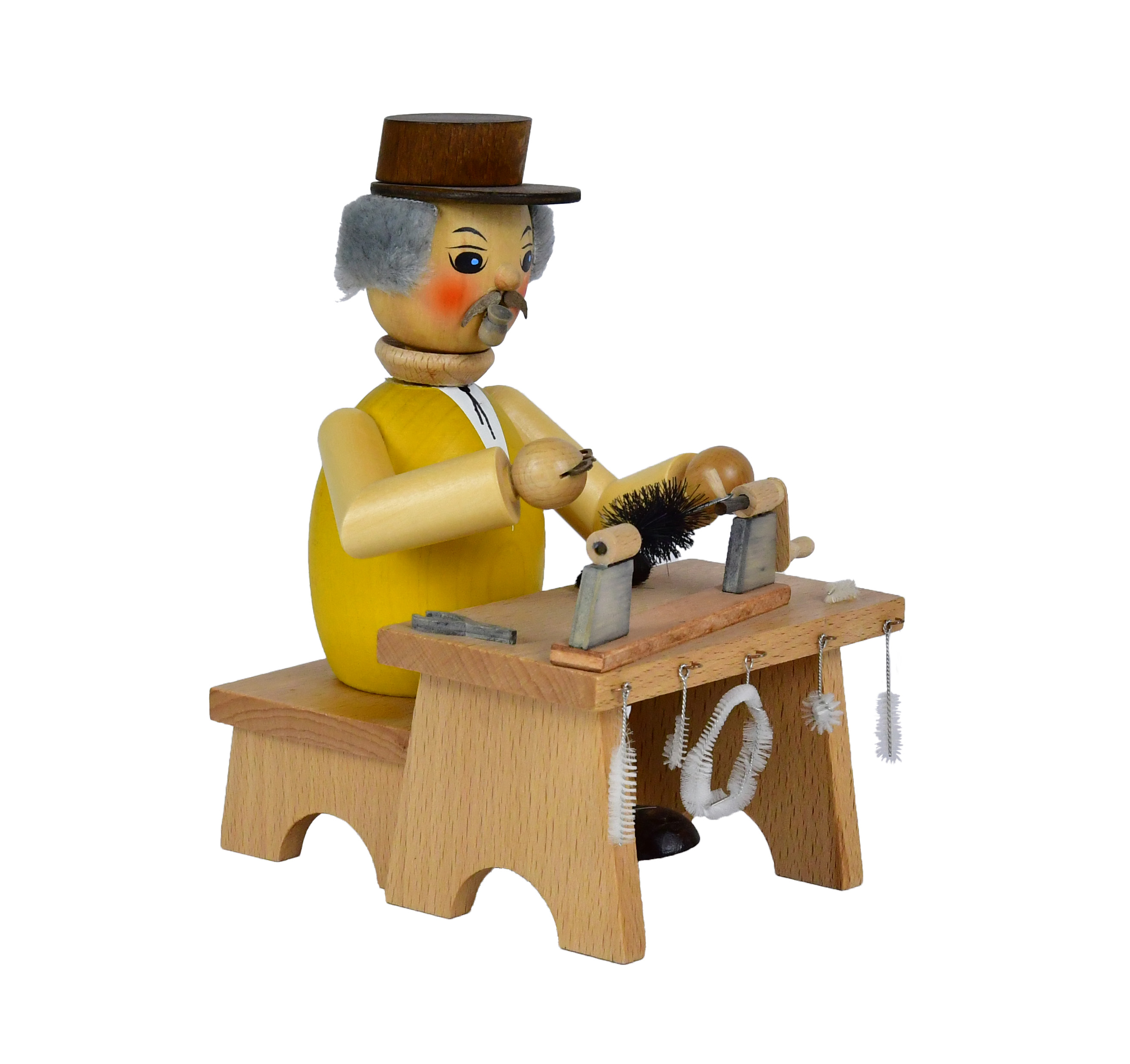 Räuchermann, Bürstendreher, farbig