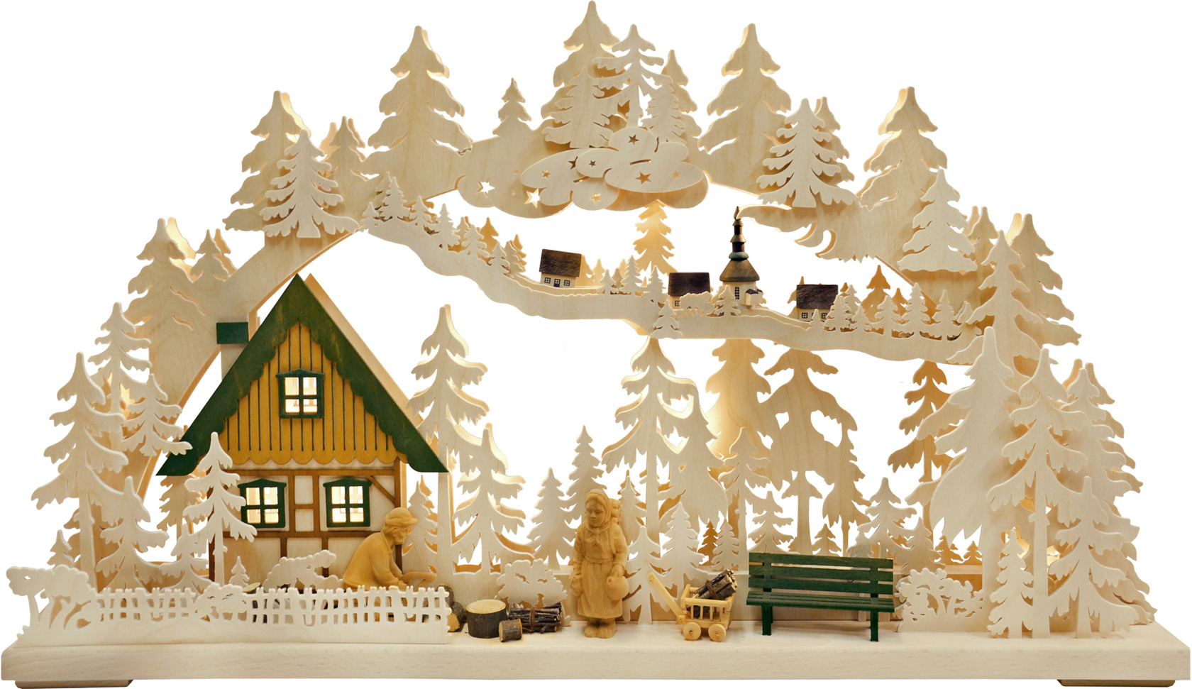 3D-Schwibbogen groß, Altseiffener Handwerk 3D-Schwibbogen groß, Altseiffener Handwerk