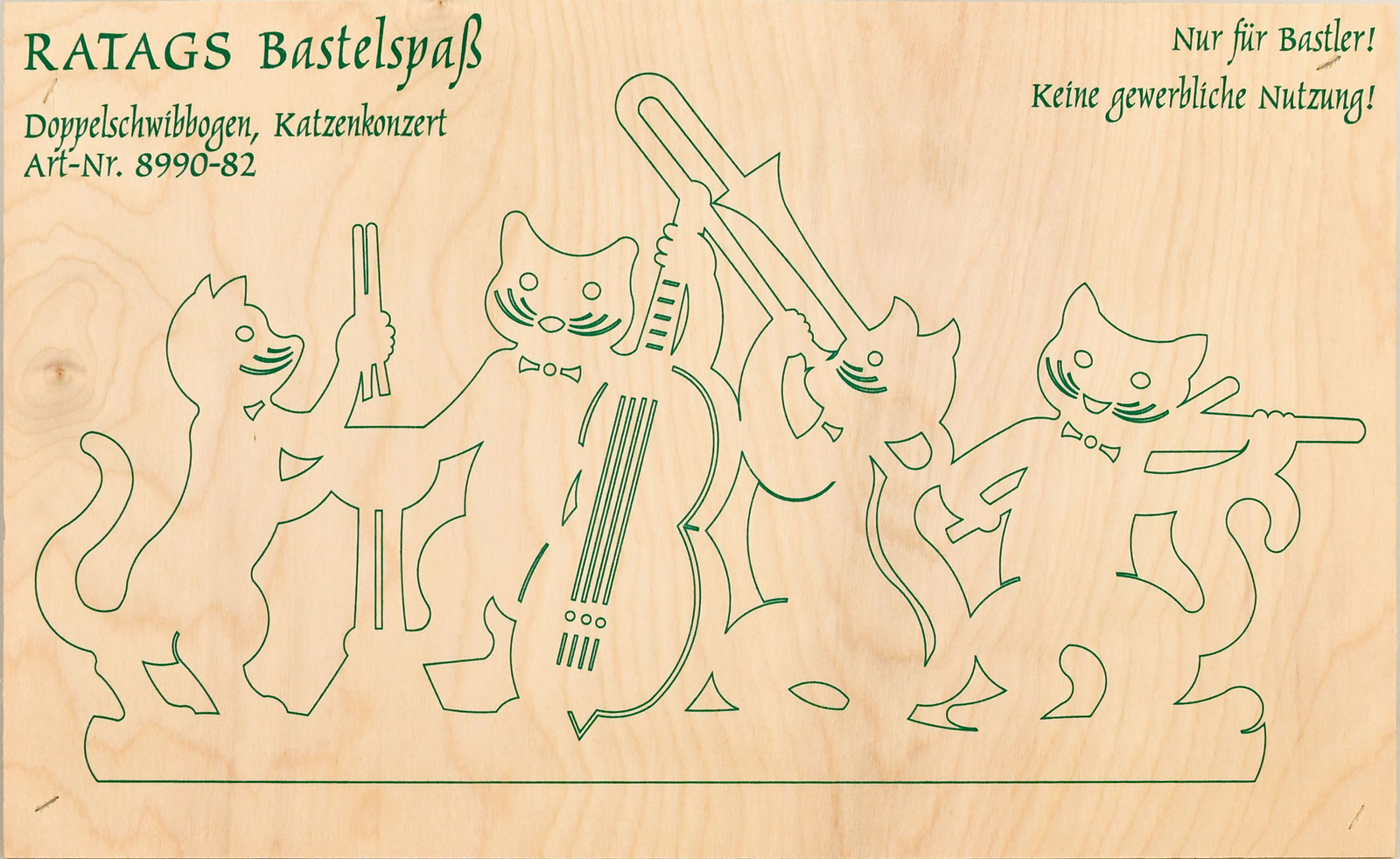 2 Motivsperrholzplatten, Selbstaussägen Schwibbogen, klein, Katzenkonzert 2 Motivsperrholzplatten, Selbstaussägen Schwibbogen, klein, Katzenkonzert