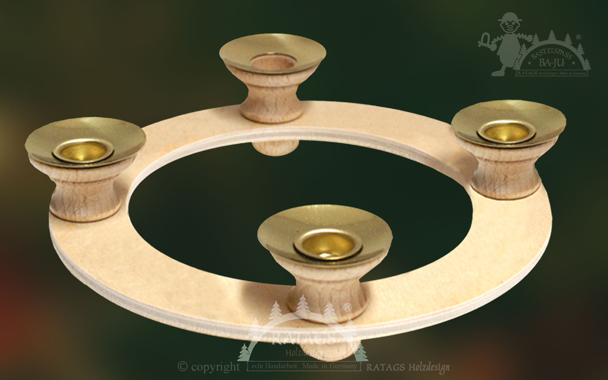 Lichterring zum Basteln, Var. 2 4 Kerzen