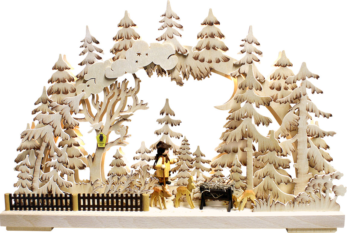 3D-Schwibbogen kl., Naturschutzgebiet, handbemalt, braun