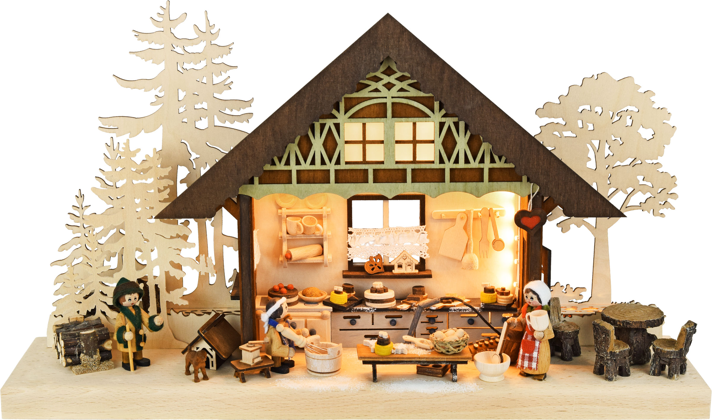 3D-LED-Schwibbogen klein, Backstübchen 3D-LED-Schwibbogen klein, Backstübchen