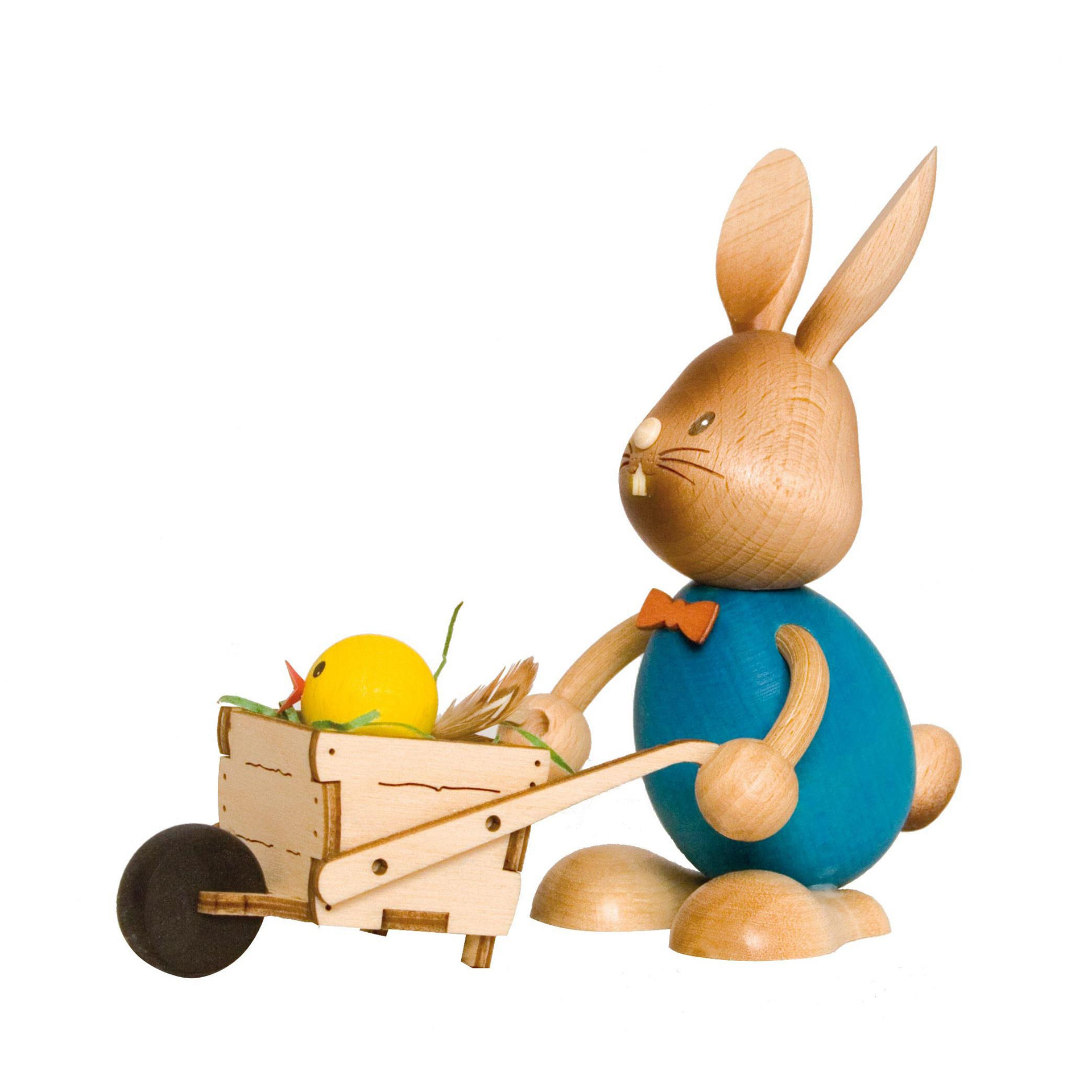 Osterhase, Stupsi Hase mit Schubkarre ca. 12 cm