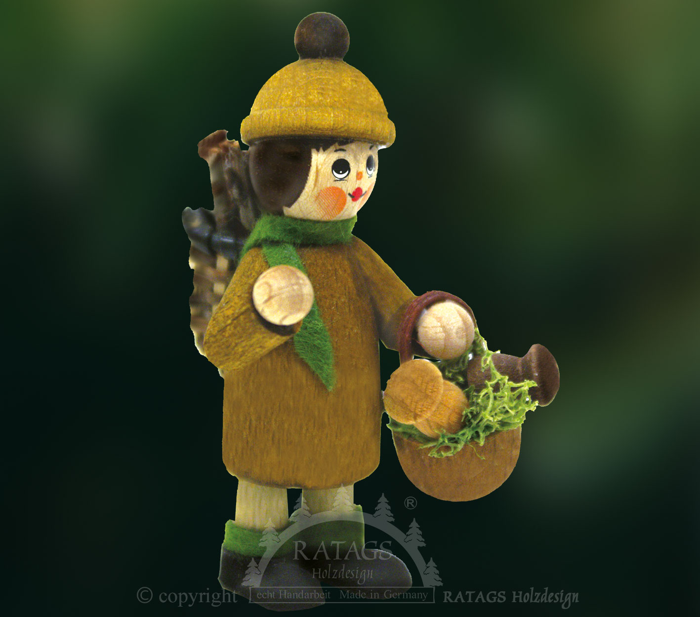 Figur, Pilzsammler Figur, Pilzsammler